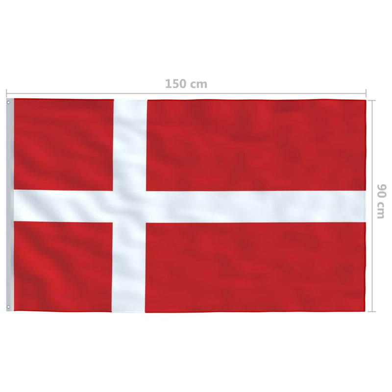 Denmark Flag and Pole Aluminium 4 m