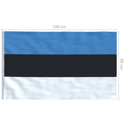 Estonia Flag and Pole Aluminium 4 m