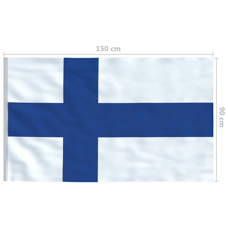 Finland Flag and Pole Aluminium 4 m