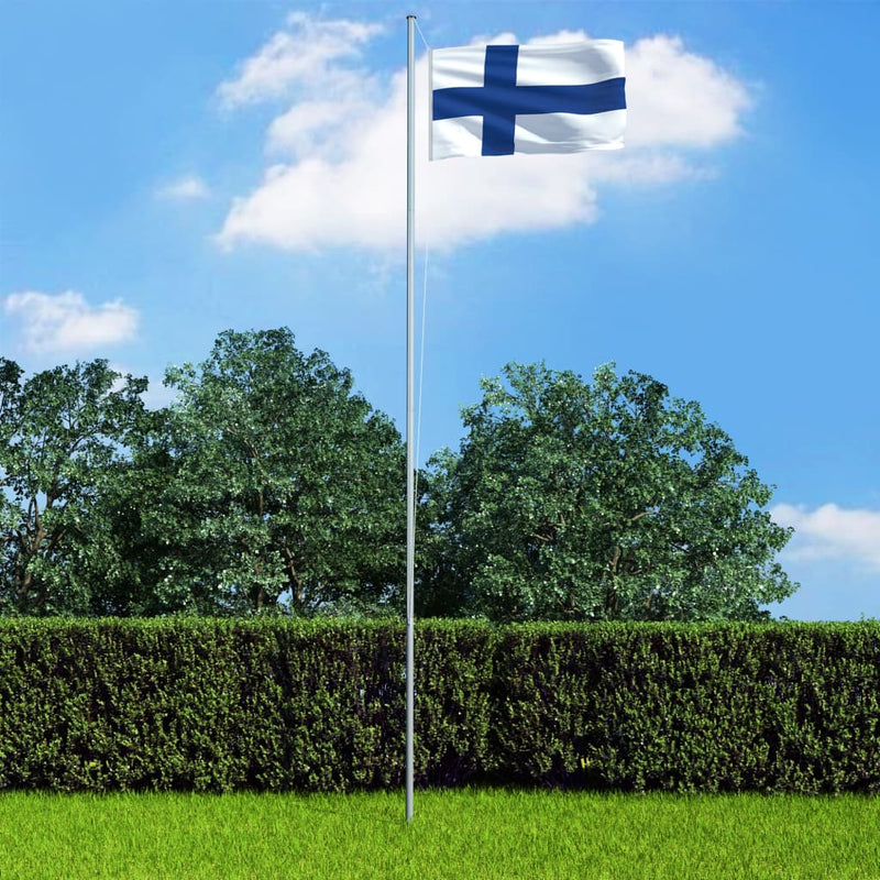 Finland Flag and Pole Aluminium 4 m