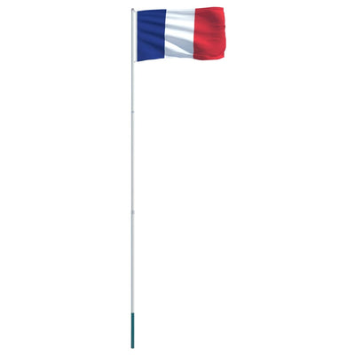 France Flag and Pole Aluminium 4 m