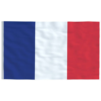 France Flag and Pole Aluminium 4 m