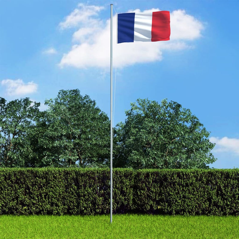 France Flag and Pole Aluminium 4 m