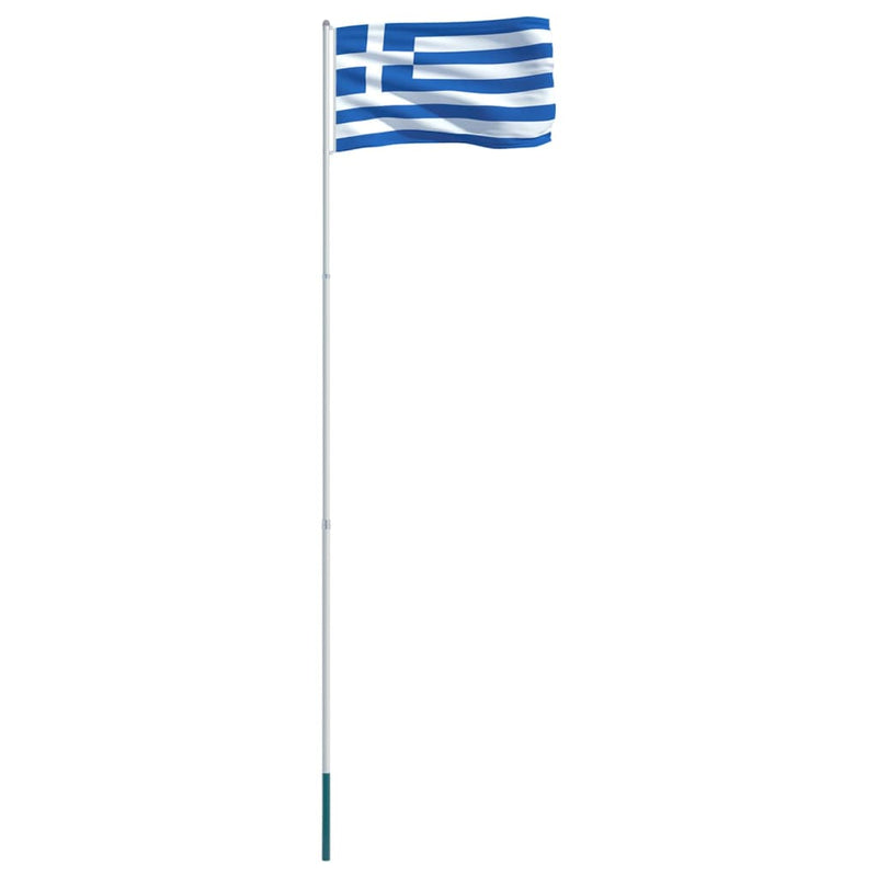 Greece Flag and Pole Aluminium 4 m