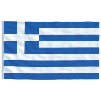 Greece Flag and Pole Aluminium 4 m