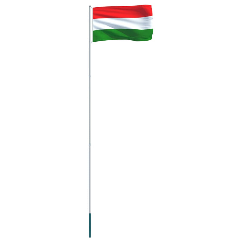 Hungary Flag and Pole Aluminium 4 m