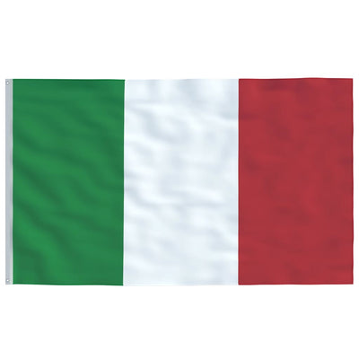 Italy Flag and Pole Aluminium 4 m