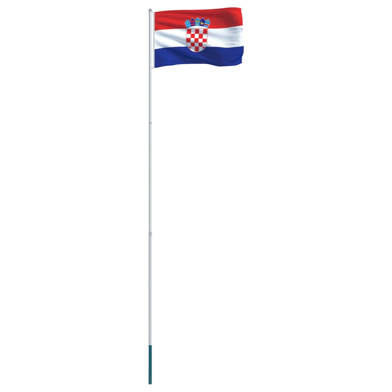 Croatia Flag and Pole Aluminium 4 m