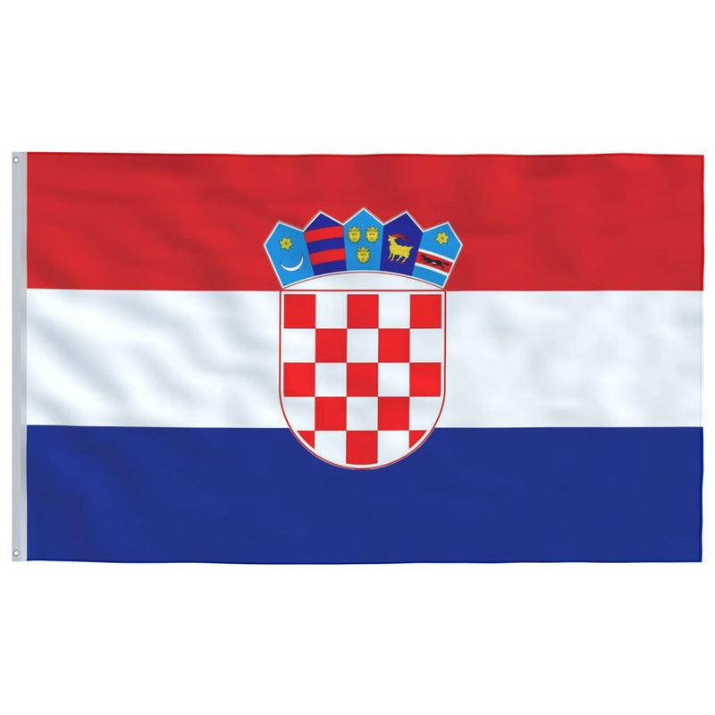 Croatia Flag and Pole Aluminium 4 m