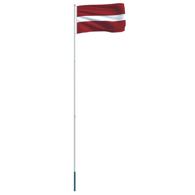 Latvia Flag and Pole Aluminium 4 m