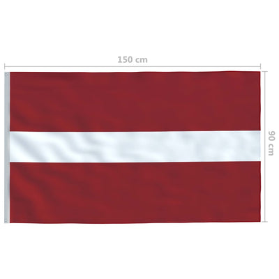 Latvia Flag and Pole Aluminium 4 m