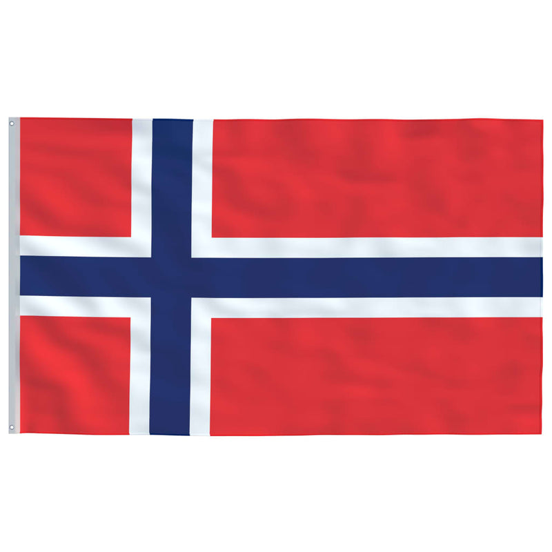 Norway Flag and Pole Aluminium 4 m