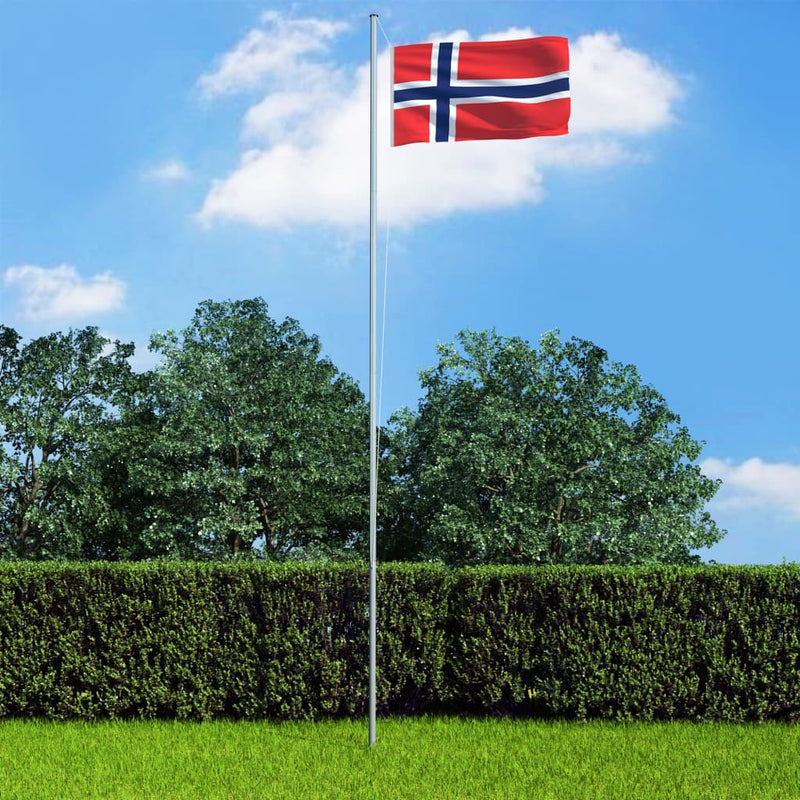 Norway Flag and Pole Aluminium 4 m