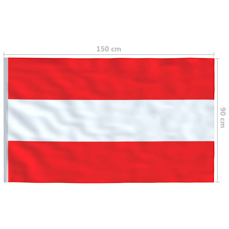 Austria Flag and Pole Aluminium 4 m