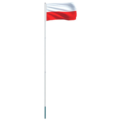 Poland Flag and Pole Aluminium 4 m