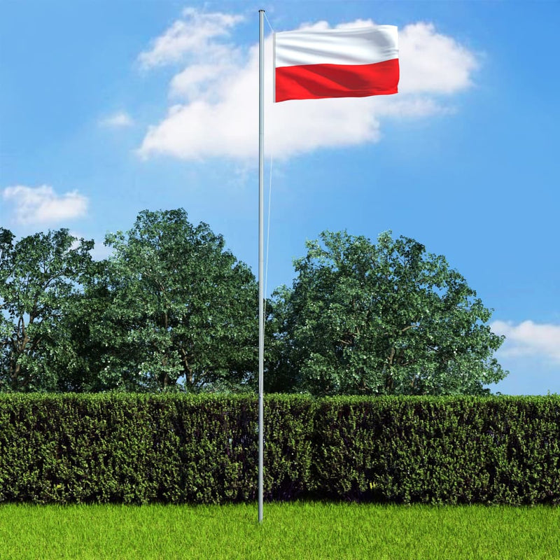 Poland Flag and Pole Aluminium 4 m