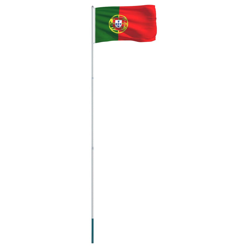 Portugal Flag and Pole Aluminium 4 m