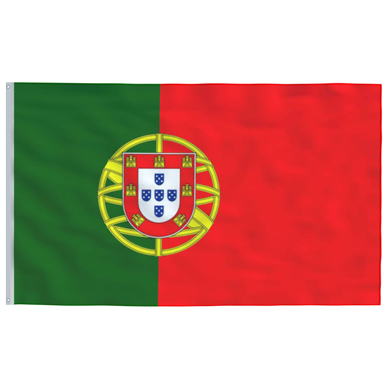 Portugal Flag and Pole Aluminium 4 m