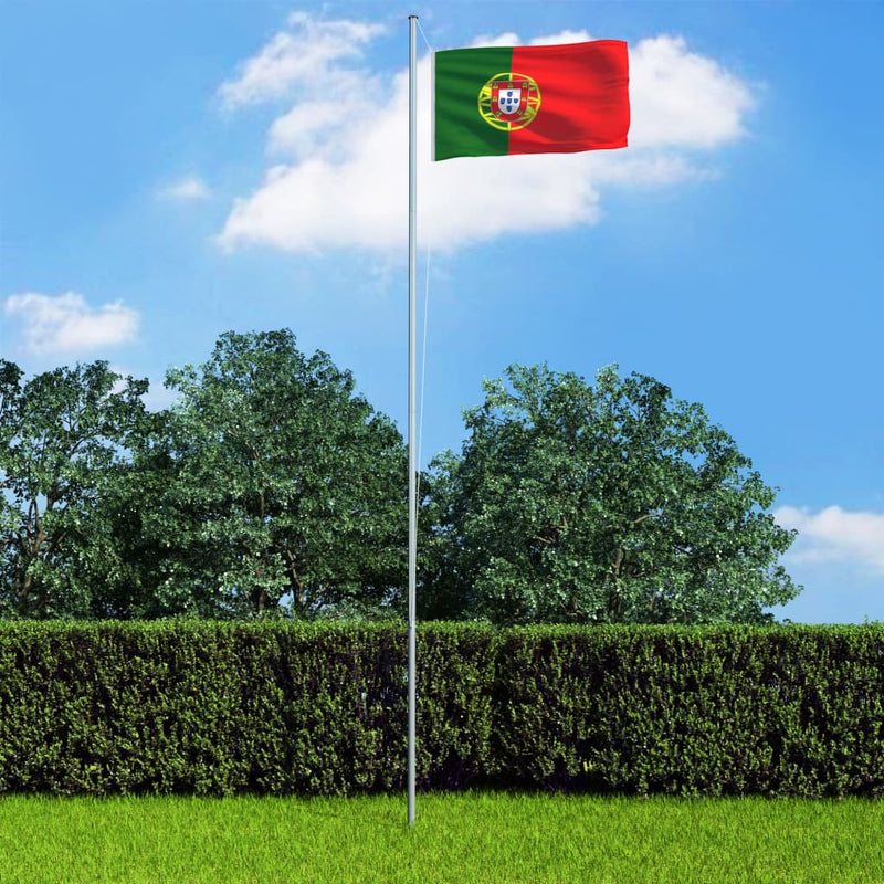 Portugal Flag and Pole Aluminium 4 m