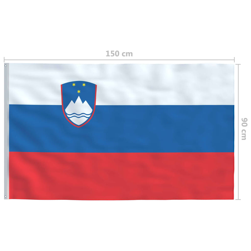 Slovenia Flag and Pole Aluminium 4 m