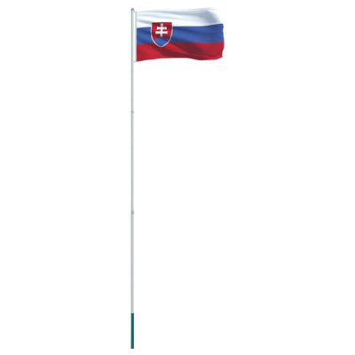 Slovakia Flag and Pole Aluminium 4 m