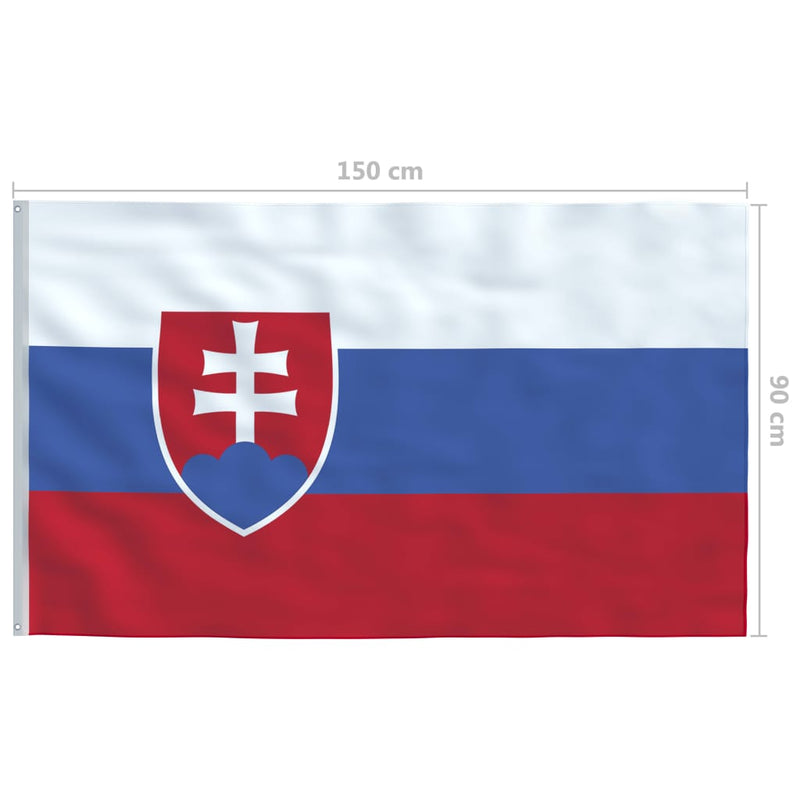 Slovakia Flag and Pole Aluminium 4 m