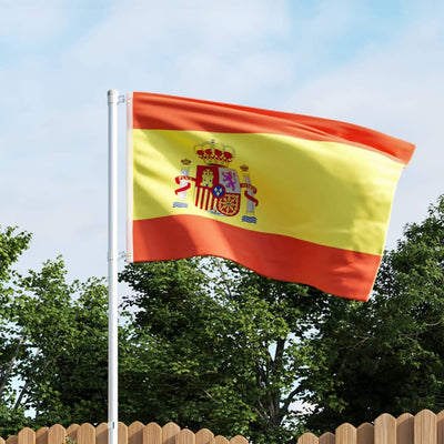 Spain Flag and Pole Aluminium 4 m