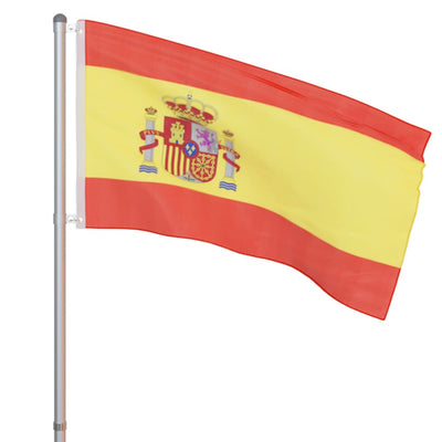 Spain Flag and Pole Aluminium 4 m