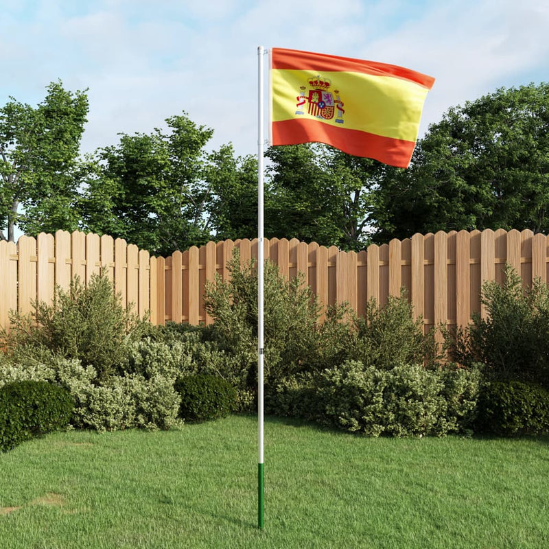 Spain Flag and Pole Aluminium 4 m