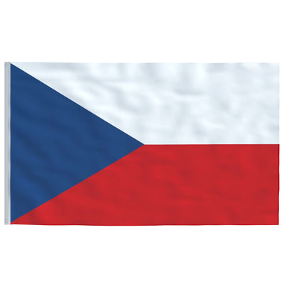 Czech Flag and Pole Aluminium 4 m