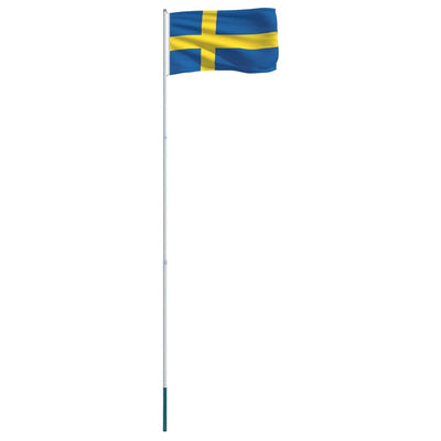 Sweden Flag and Pole Aluminium 4 m