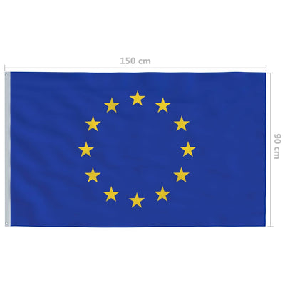 Europe Flag and Pole Aluminium 4 m