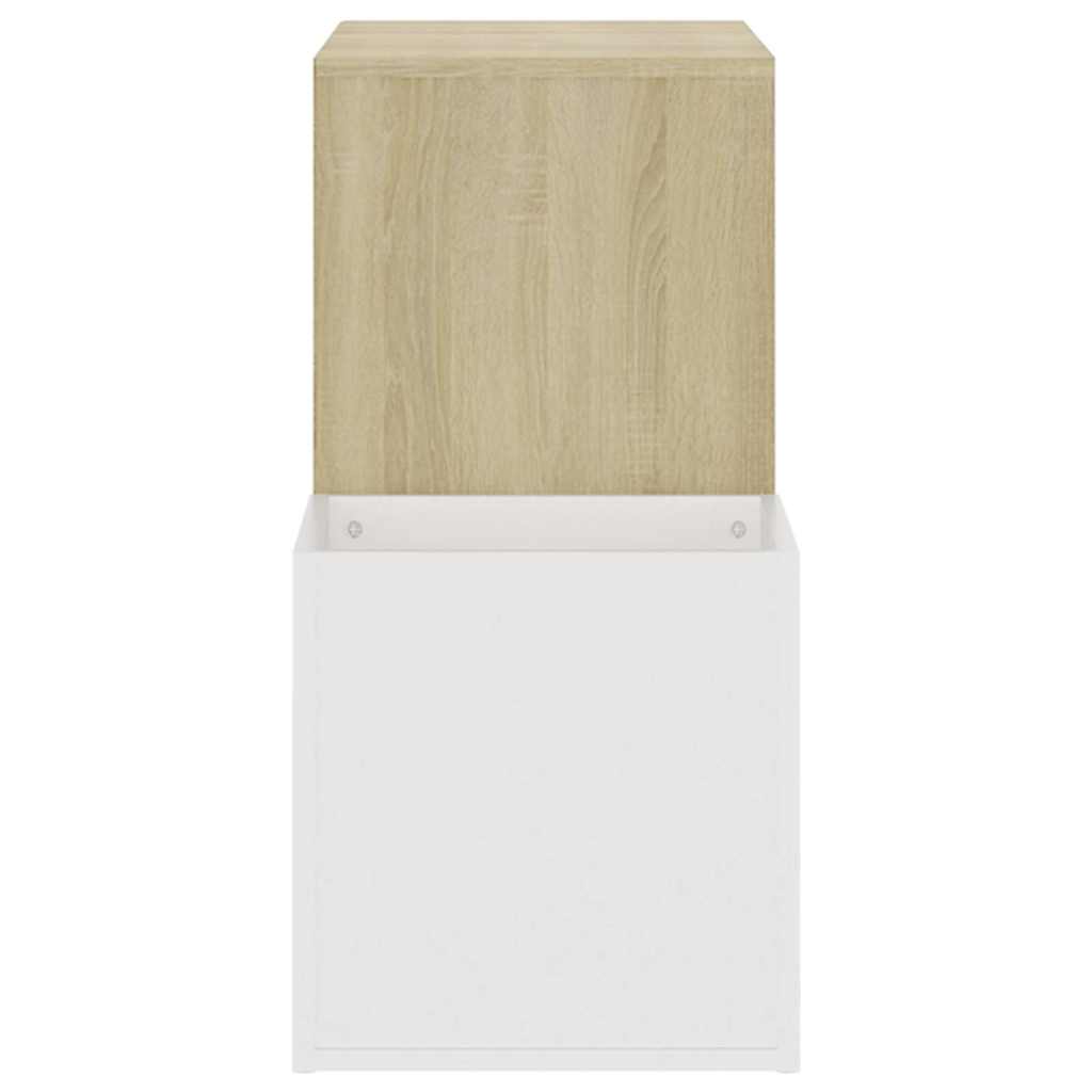 vidaXL Hall Shoe Cabinet | White and Sonoma Oak | Engineered wood | Medium 6