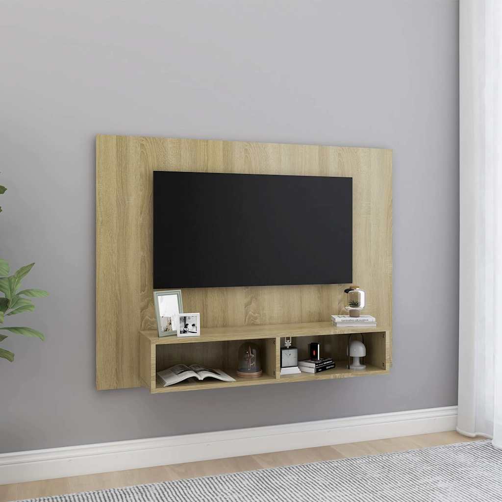 Wall TV Cabinet 120x23,5x90 cm Engineered Wood Sonoma oak