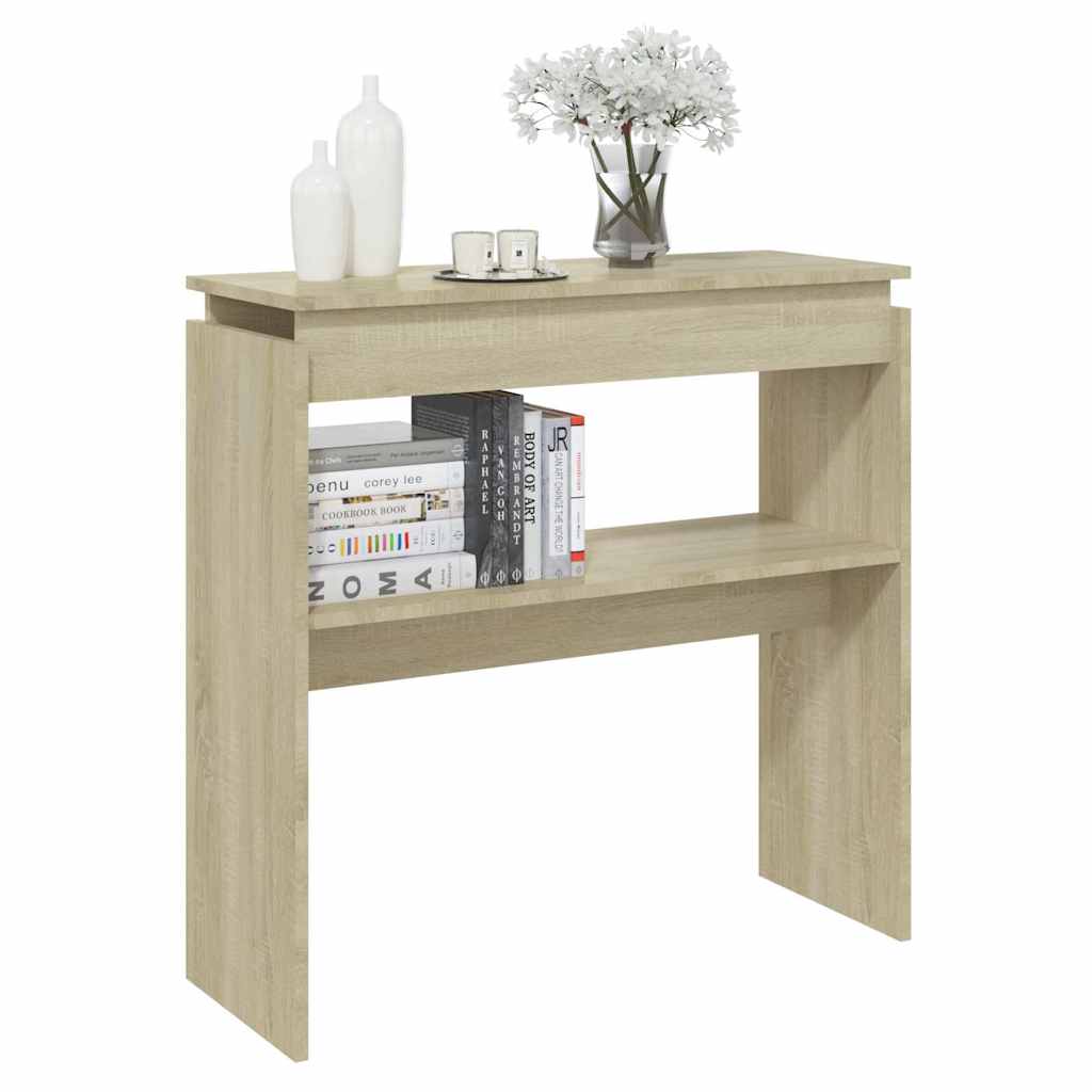 808317 vidaXL Console Table Sonoma Oak 80x30x80 cm Engineered Wood 5