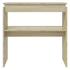 808317 vidaXL Console Table Sonoma Oak 80x30x80 cm Engineered Wood 3