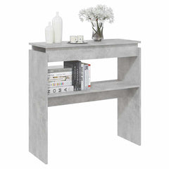 808318 vidaXL Console Table Concrete Grey 80x30x80 cm Engineered Wood 5
