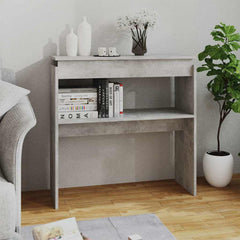 808318 vidaXL Console Table Concrete Grey 80x30x80 cm Engineered Wood 1