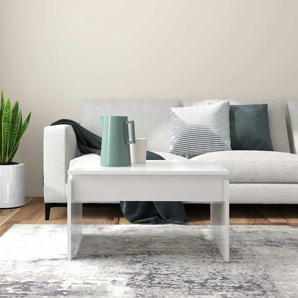vidaXL Coffee Table | High gloss white | Engineered wood | Medium | Durable 3