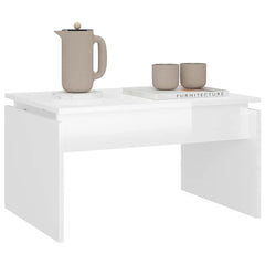 vidaXL Coffee Table | High gloss white | Engineered wood | Medium | Durable 4