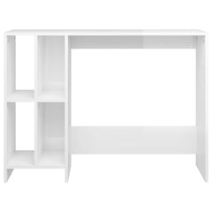 vidaXL Desk | High gloss white | Engineered wood | Medium |  Shelving | Desk 3