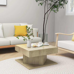 vidaXL Coffee Table Sonoma Oak 57x57x30 cm Engineered Wood 1