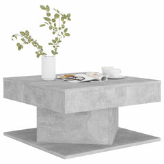 vidaXL Coffee Table Concrete Grey 57x57x30 cm Engineered Wood 4