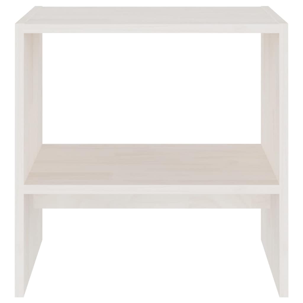 808056 vidaXL Bedside Cabinets 2 pcs White 40x30,5x40 cm Solid Wood Pine 4