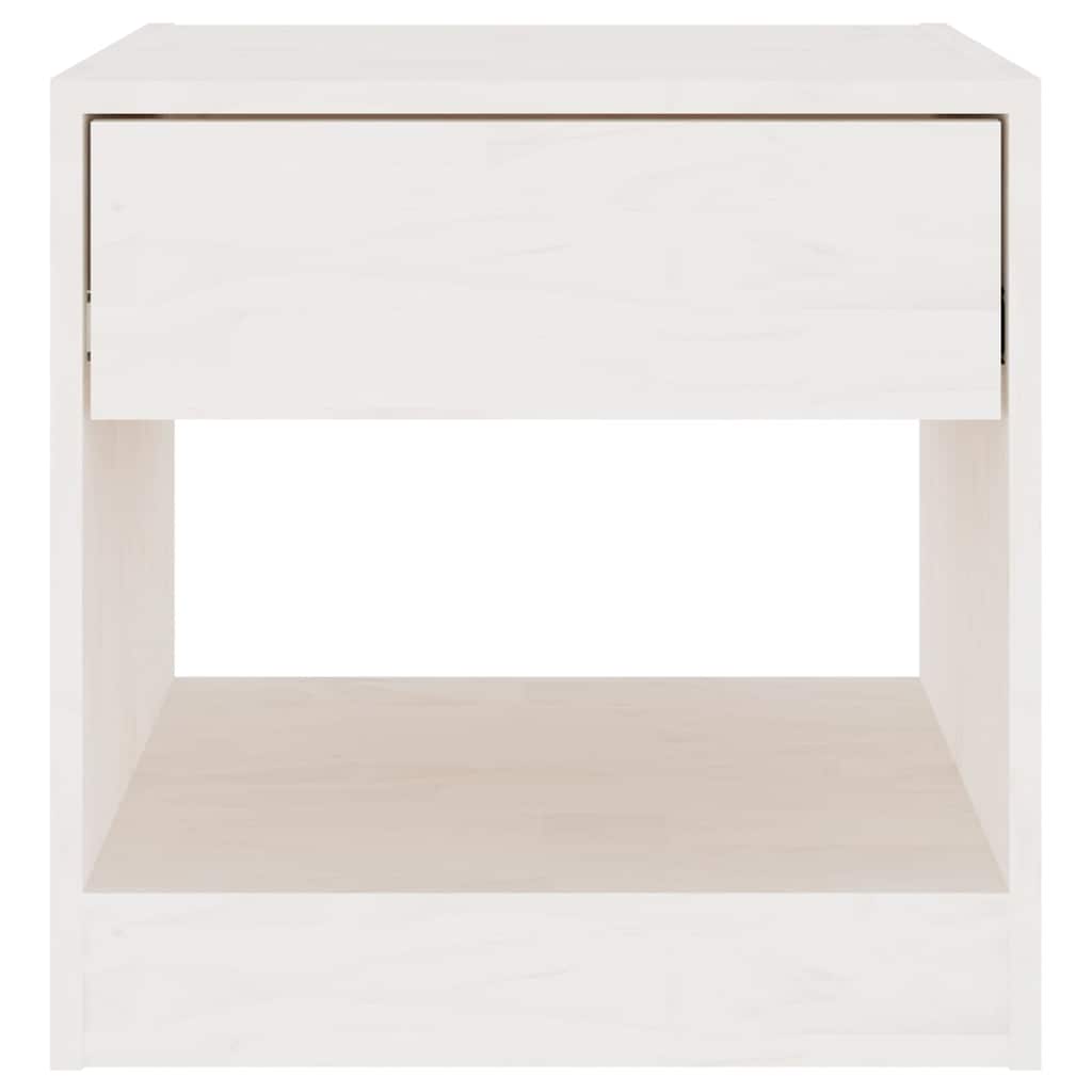 vidaXL Bedside Cabinet | Set of 2 | White | Solid pinewood | Small 6