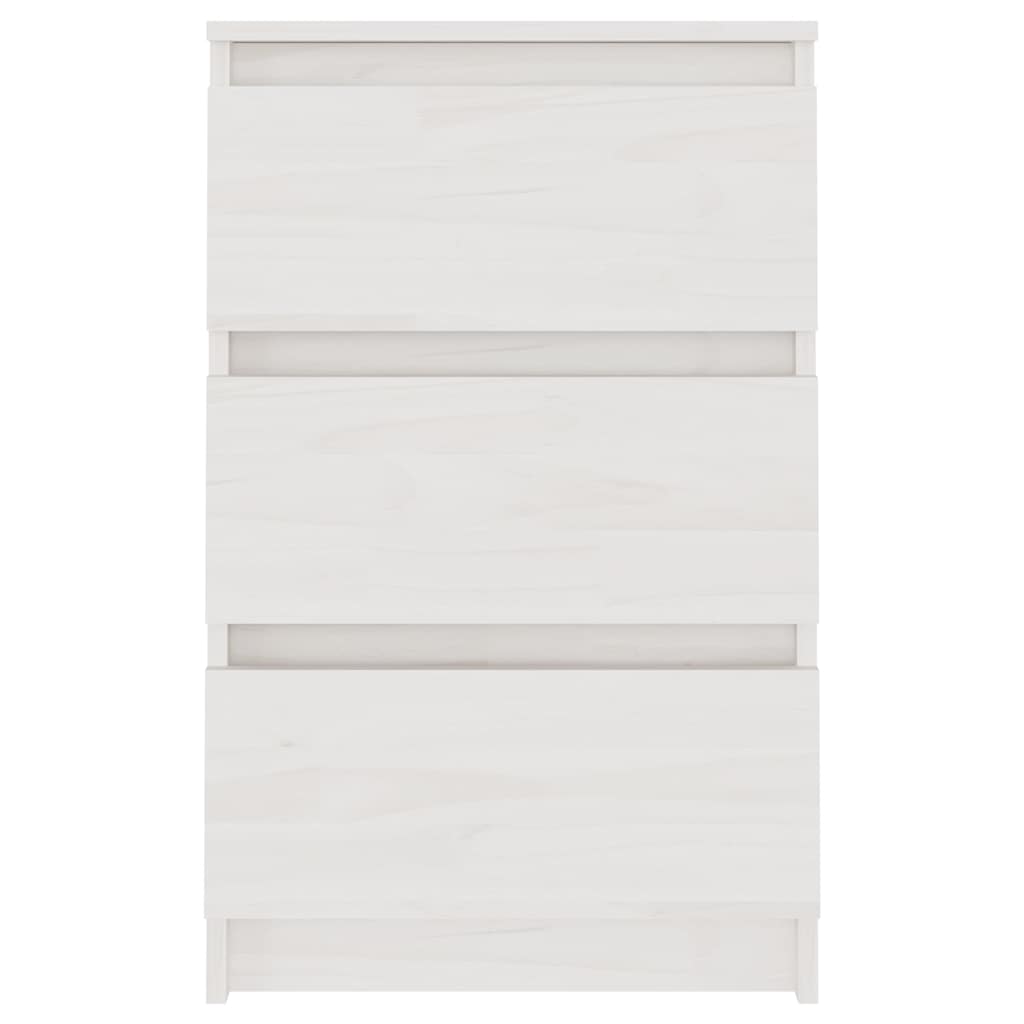 vidaXL Bedside Cabinet | White | Solid pine wood | 40 x 29.5 x 64 cm 4
