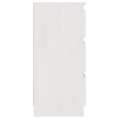 vidaXL Bedside Cabinet | White | Solid pine wood | 40 x 29.5 x 64 cm 5