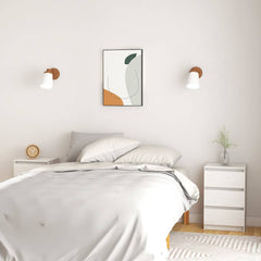 vidaXL Bedside Cabinets 2 pcs White 40x29.5x64 cm Solid Pine Wood 1