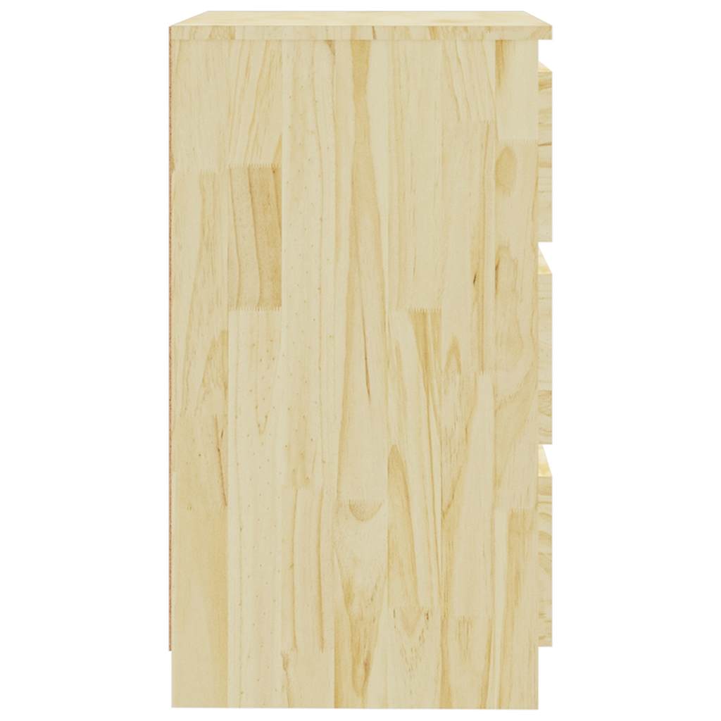 Bedside Cabinet 60x36x64 cm Solid Wood Pine Natural