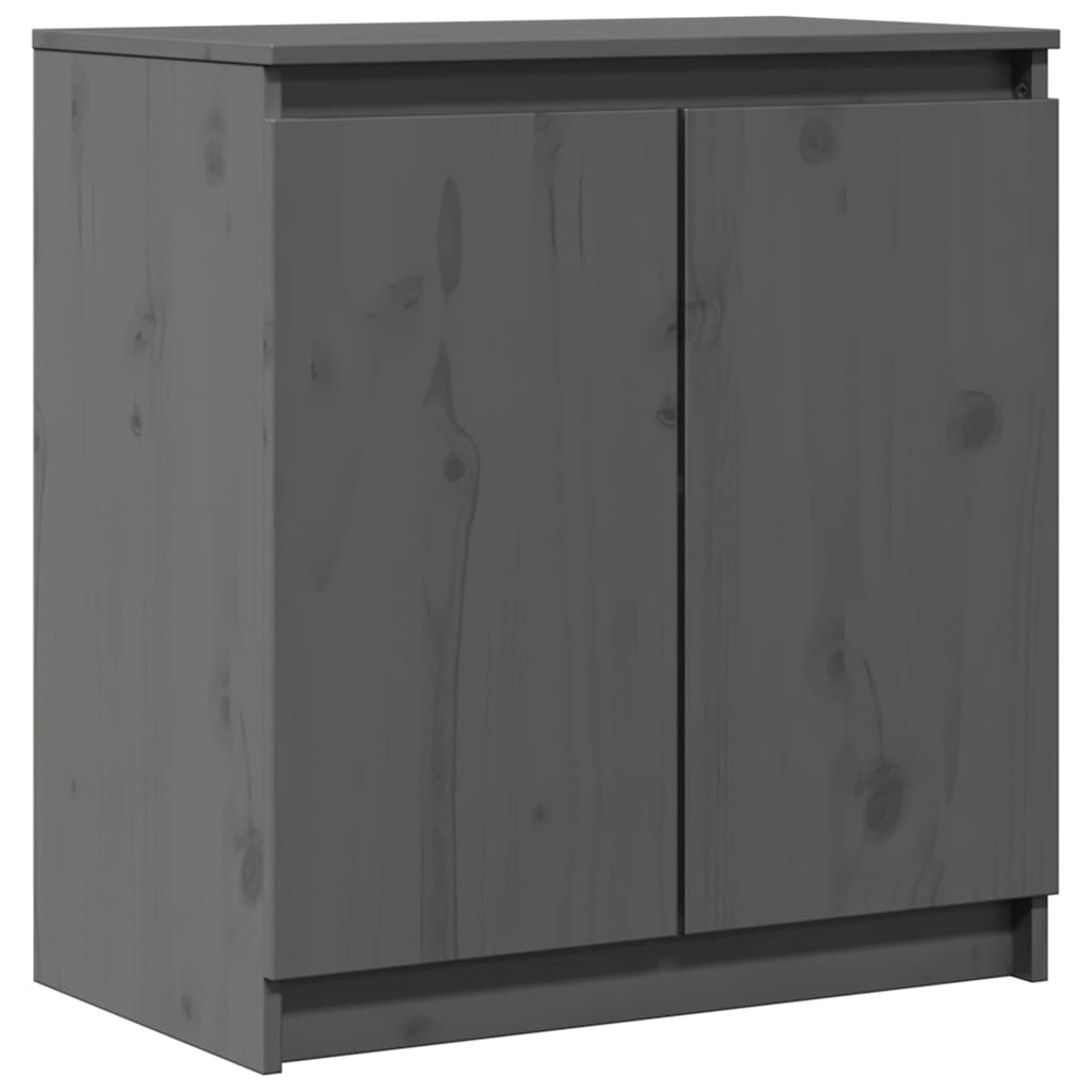 vidaXL Side Cabinet | Grey | Solid Pinewood | Compact | Side Cabinet 2
